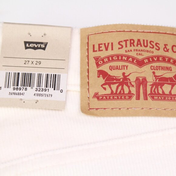 NWT Levi's‎ High Waisted Mom Jenas Women’s Corduroy 27x29 beige - Picture 2 of 7